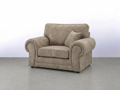 Cream leather armchair from the Wilcot full back sofa set by Gamzo Outlet, featuring plush cushioning and elegant design.