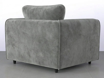 Plush Velvet Fabric Full Back Sofa Set