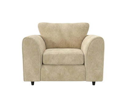 Plush Fabric Scatter Back Sofa Set