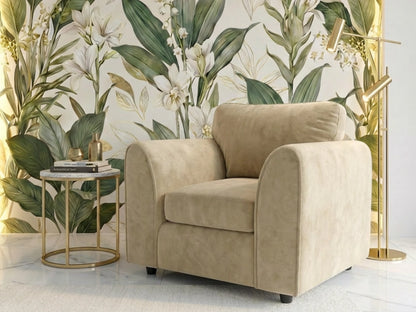Plush Fabric Scatter Back Sofa Set