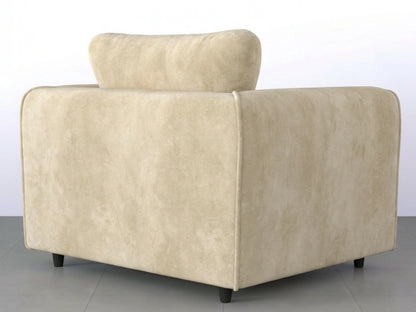 Plush Fabric Scatter Back Sofa Set