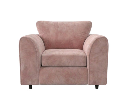 Plush Velvet Fabric Full Back Sofa Set