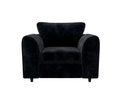 Plush Fabric Scatter Back Sofa Set