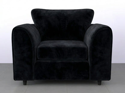 Plush Fabric Scatter Back Sofa Set