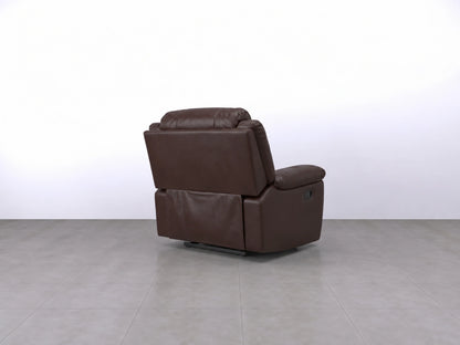 Brown Model R recliner sofa armchair by Gamzo Outlet with plush cushioning and a modern design.