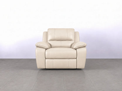 Cream armchair from Gamzo Outlet Model R Recliner Sofa, featuring plush upholstery and comfortable design for relaxing seating.