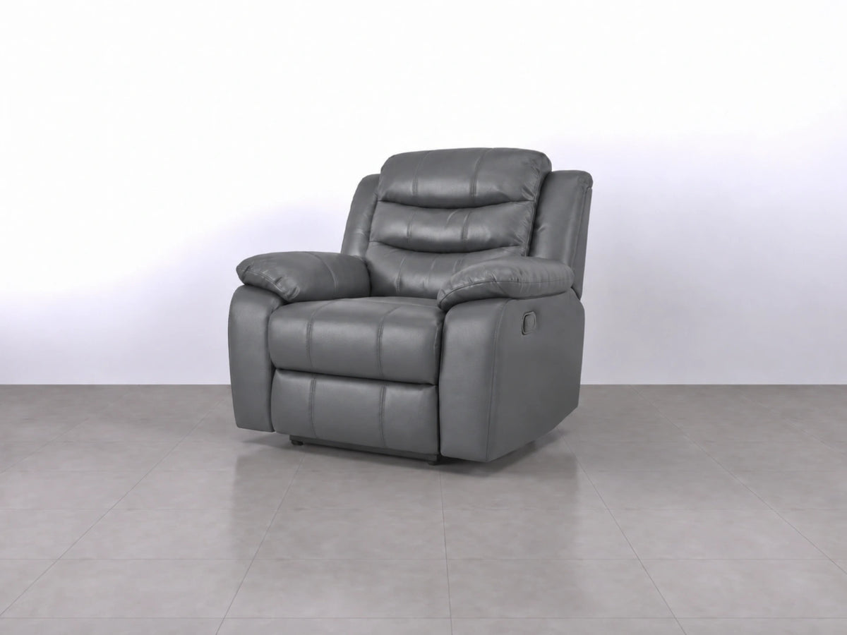 Grey Model R recliner sofa armchair by Gamzo Outlet with plush cushioning and modern design