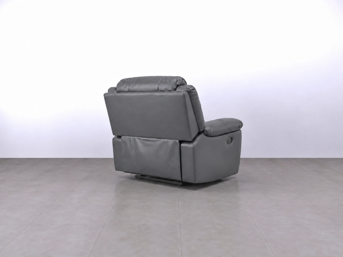 Grey Model R Recliner Sofa armchair by Gamzo Outlet with plush cushioning and modern design.