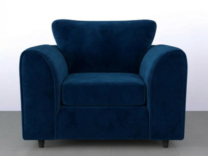 Plush Velvet Fabric Full Back Sofa Set