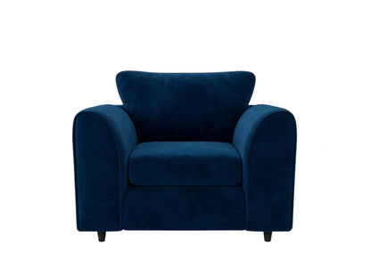 Plush Velvet Fabric Full Back Sofa Set