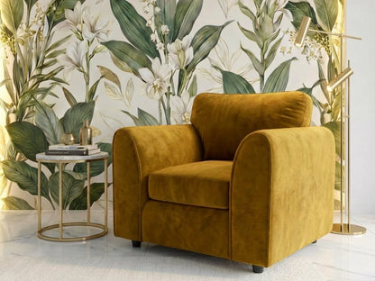 Plush Fabric Scatter Back Sofa Set