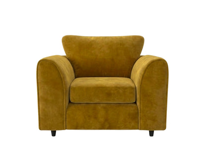 Plush Velvet Fabric Full Back Sofa Set