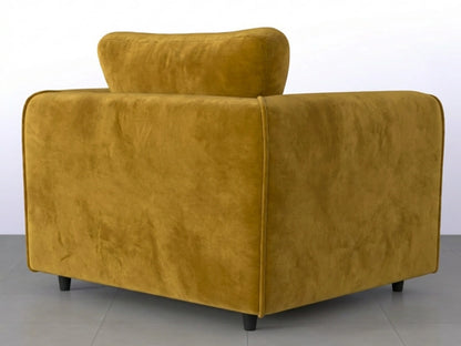 Plush Velvet Fabric Full Back Sofa Set