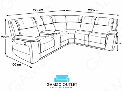 Model H Electric Recliner Corner Sofa