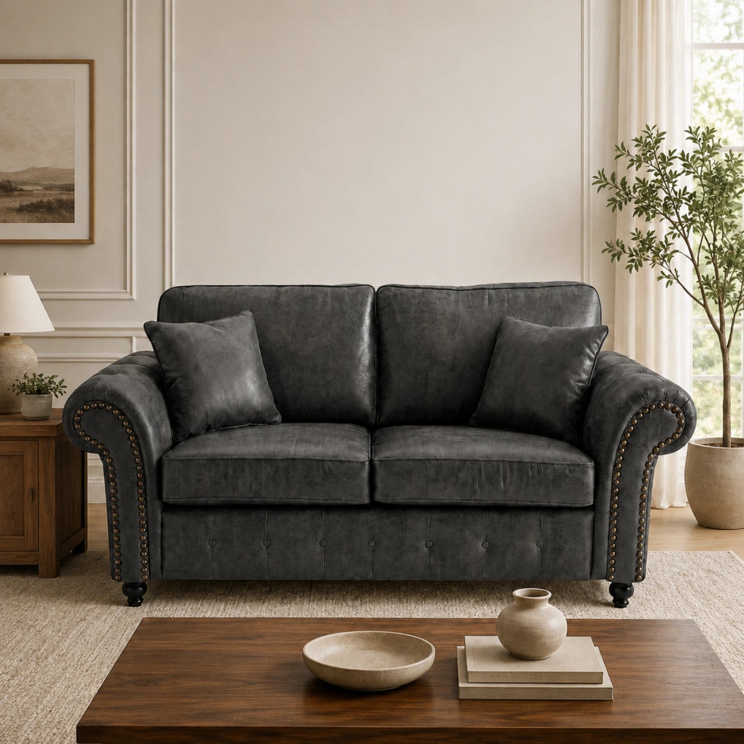 Oakland Leather Sofa Set