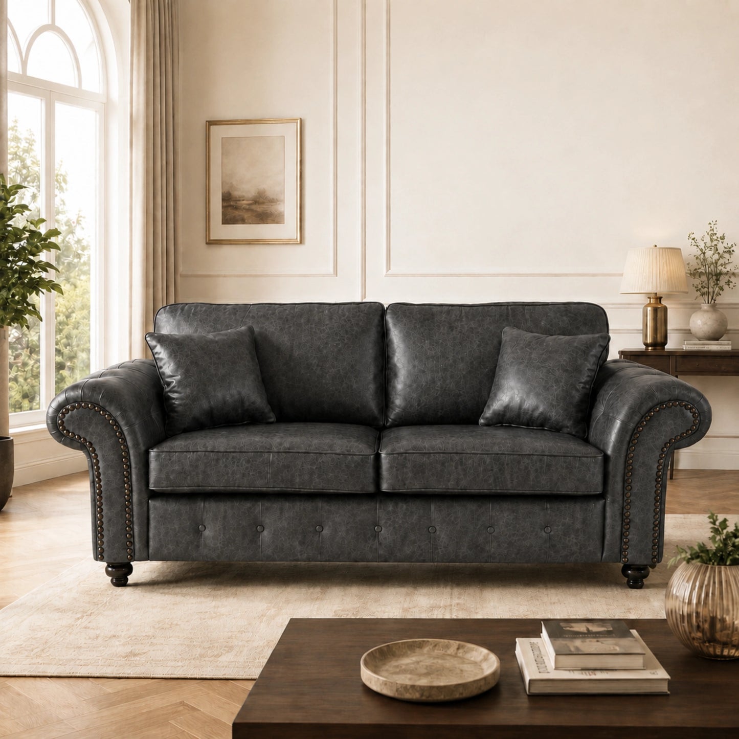 Oakland Leather Sofa Set