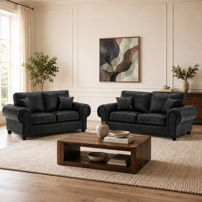Black-3+2 Seater