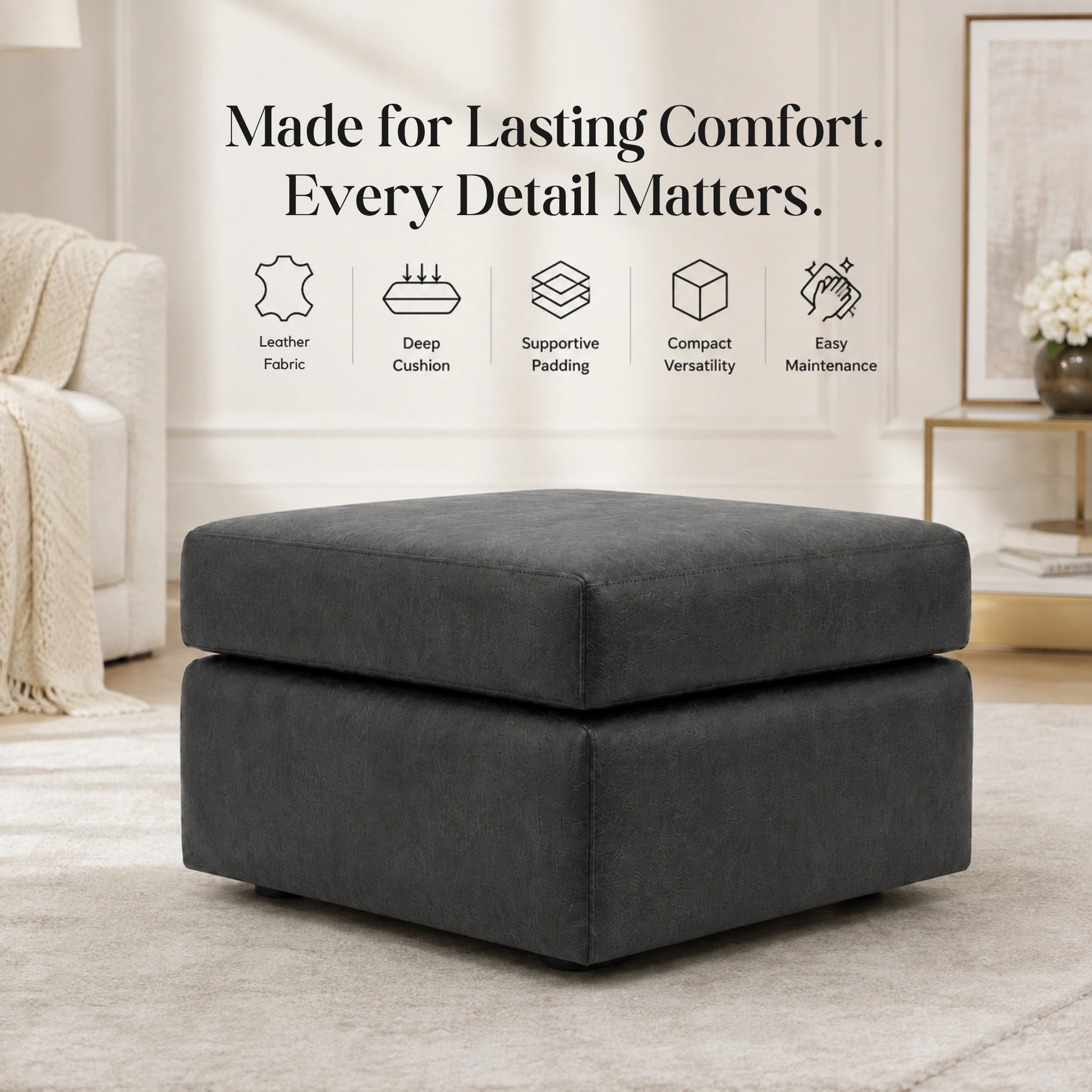 Black Footstool