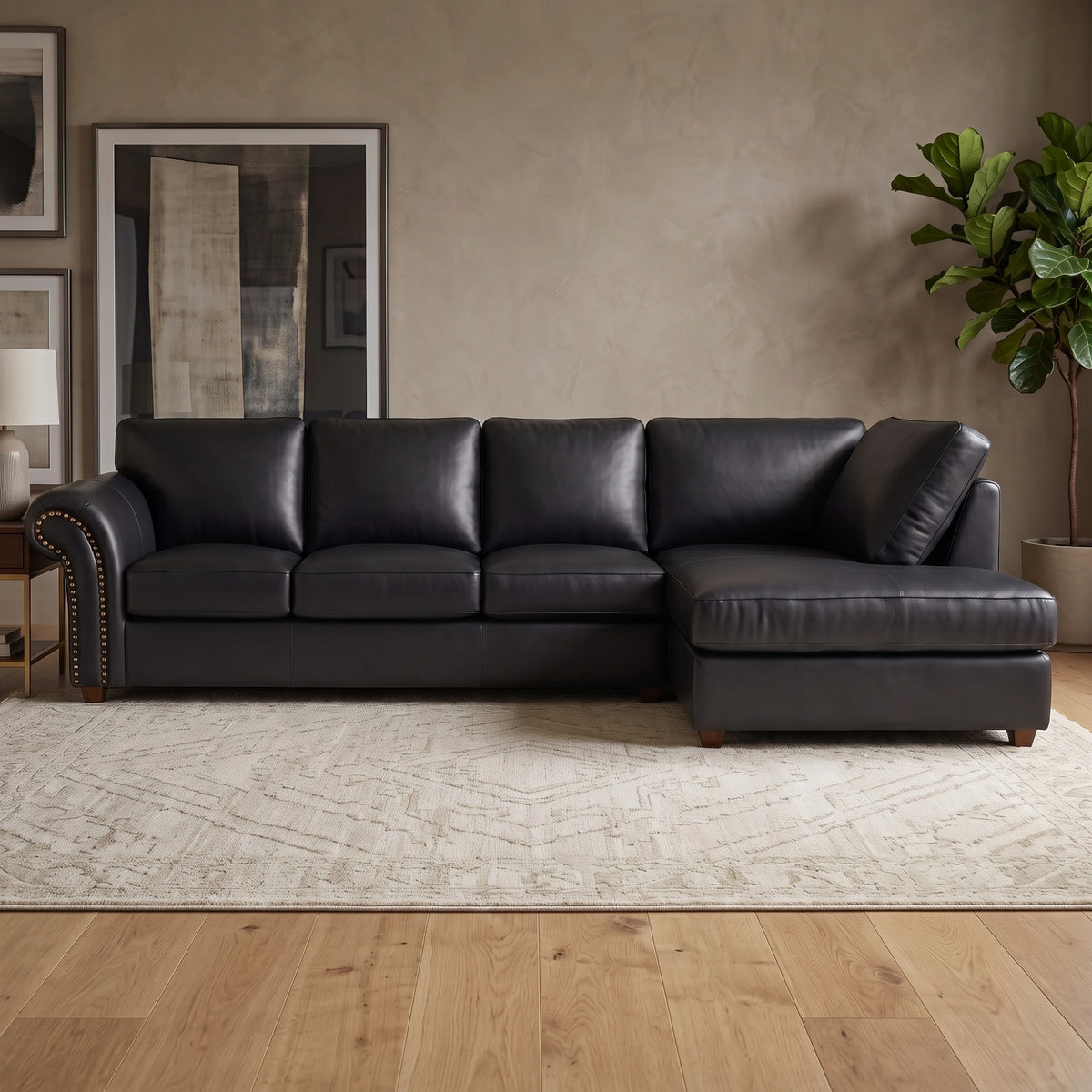 Black | 5 Seater | Right Hand Facing