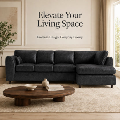 Black | 5 Seater | Right Hand Facing