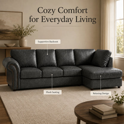 Black 5 Seater Right hand facing