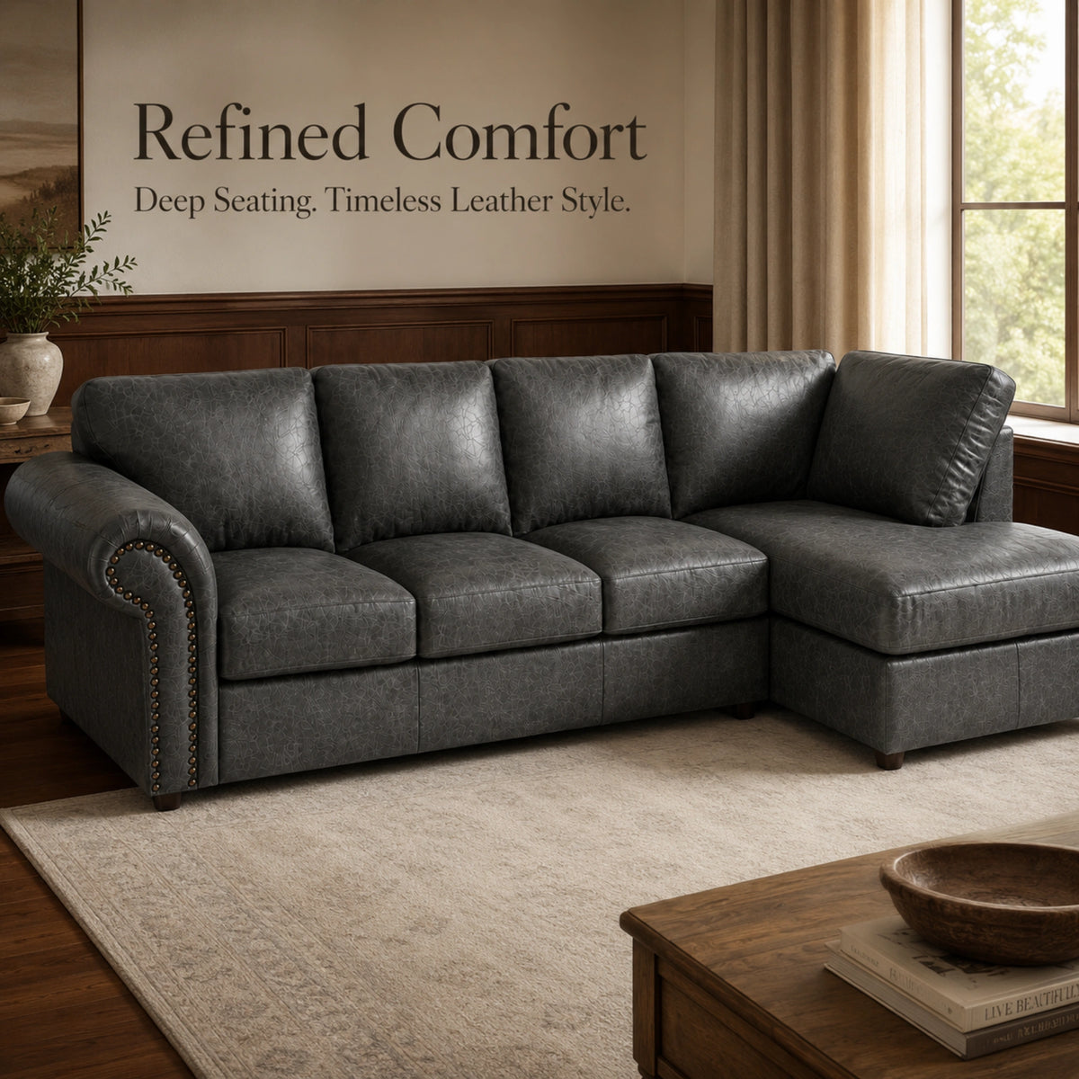 Black 5 Seater Right hand facing