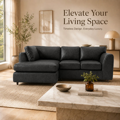 Black 4 Seater Left Hand Facing