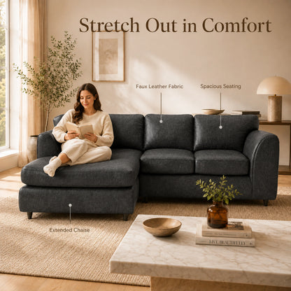 Black 4 Seater Left Hand Facing