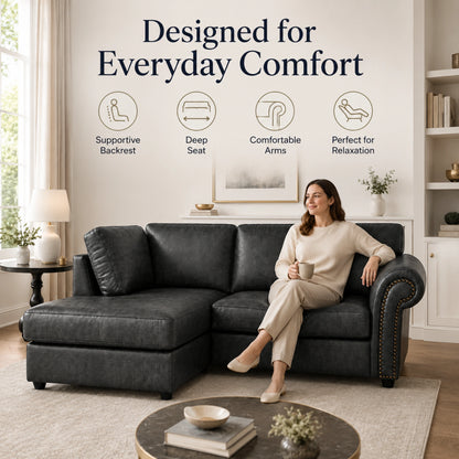 Black 4 Seater Left Hand facing