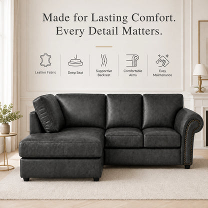 Black 4 Seater Left Hand facing