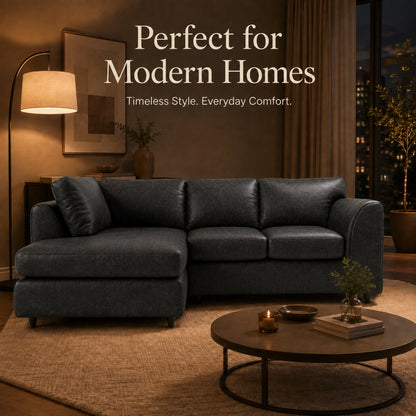 Black 4 Seater Left Hand Facing