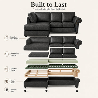 Black 4 Seater Left Hand facing