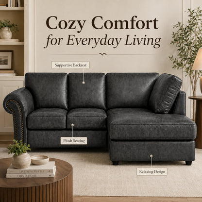 Black 4 Seater Right Hand facing