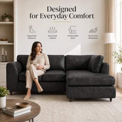 Black | 4 Seater | Right Hand Facing