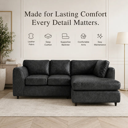 Black | 4 Seater | Right Hand Facing