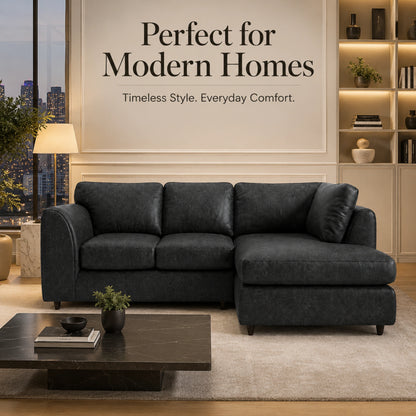 Black | 4 Seater | Right Hand Facing