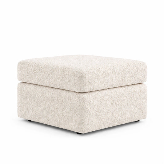 Boucle Fabric Footstool