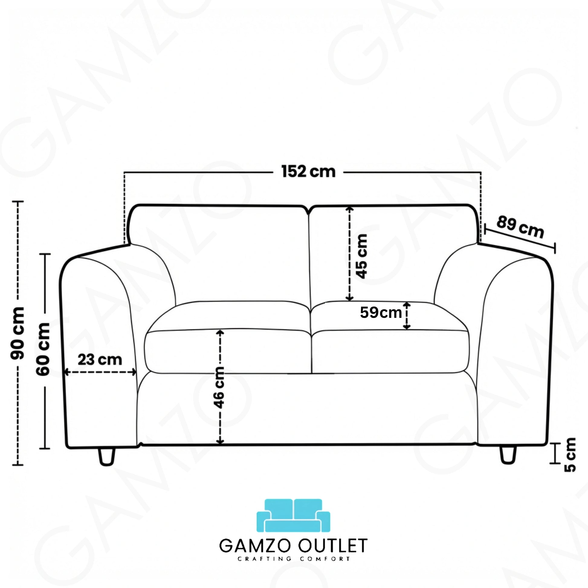 Brown 2 Seater