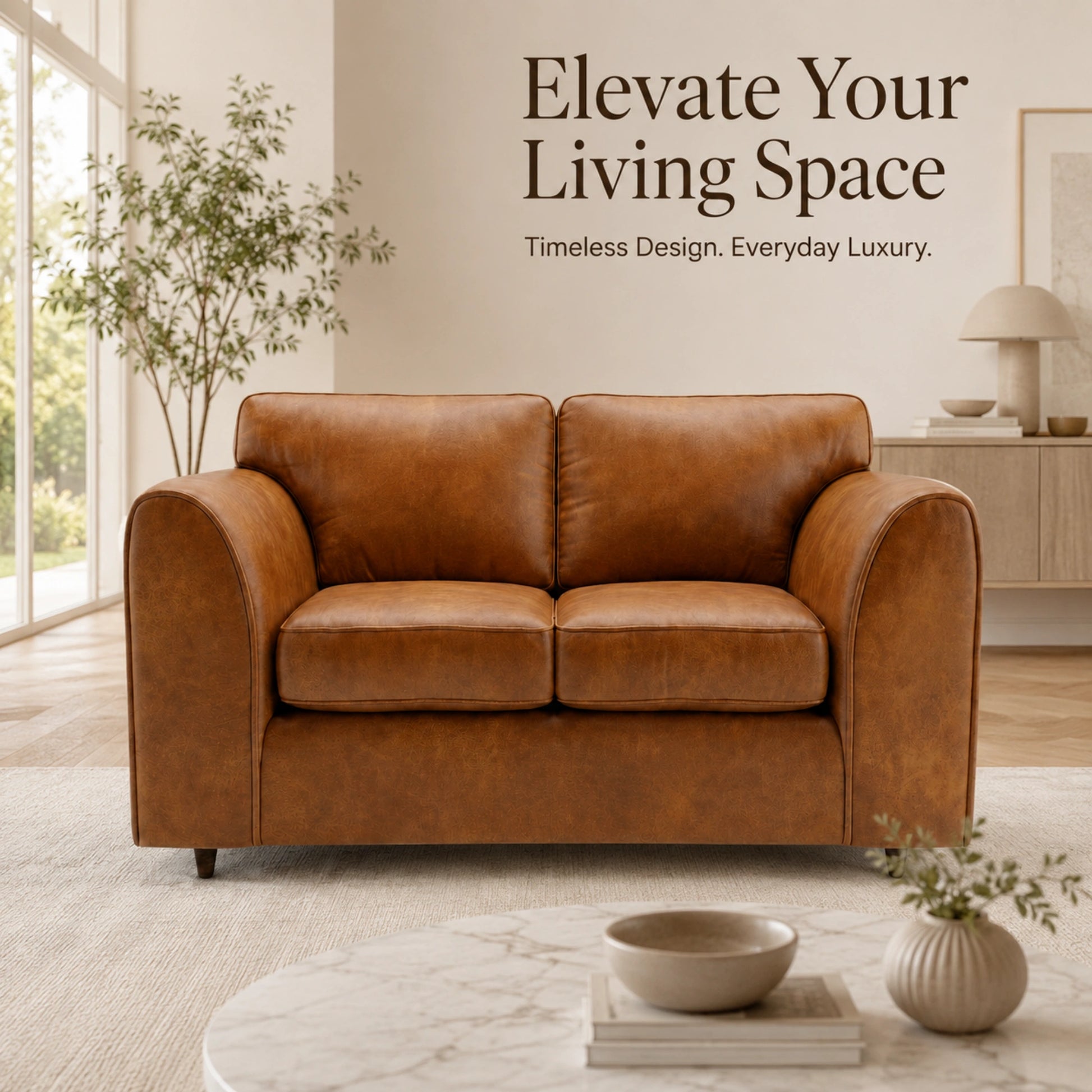 Brown 2 Seater