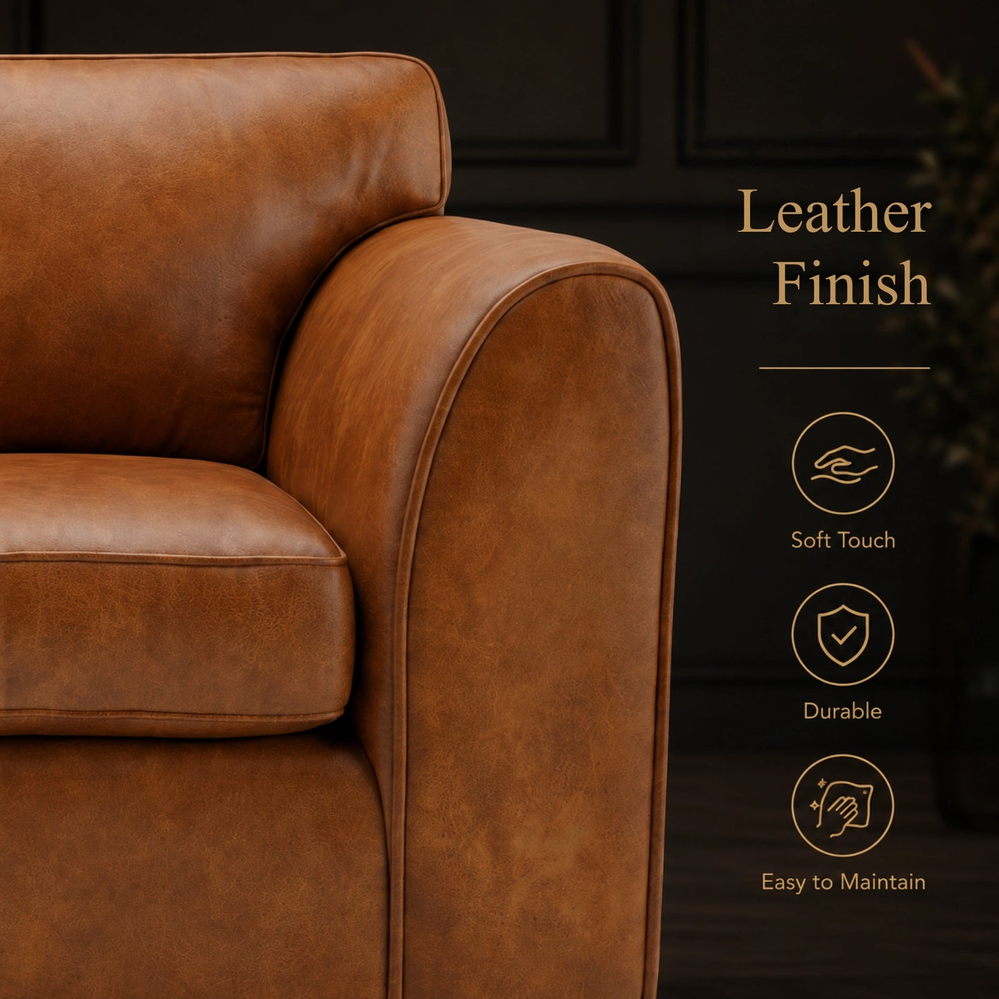 Brown 2 Seater