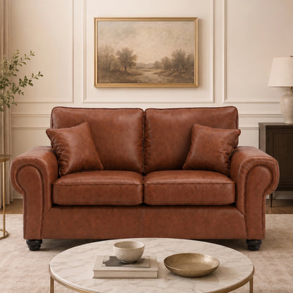 Wilcot Full Back Leather Sofa