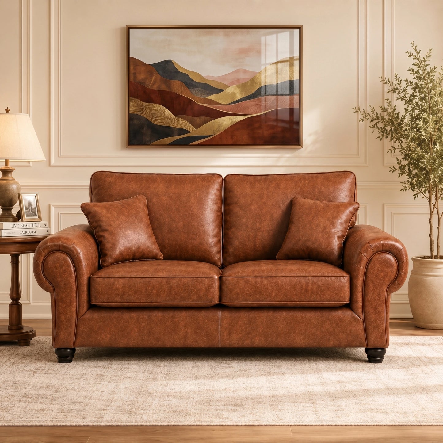 Brown 3 Seater