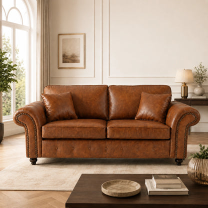 Oakland Leather Sofa Set
