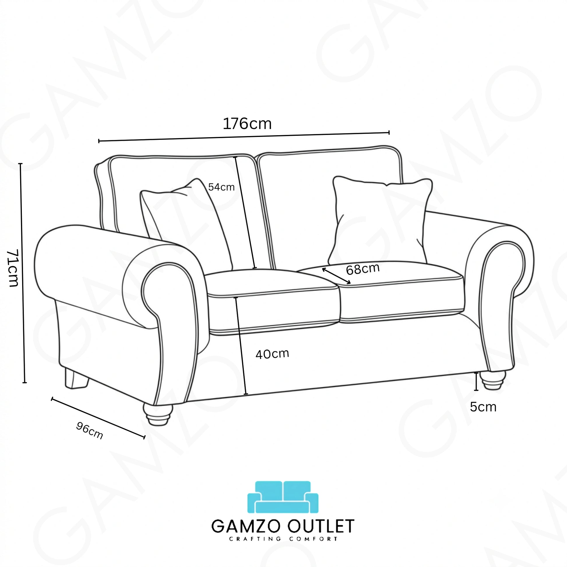 Brown 3+2 Seater
