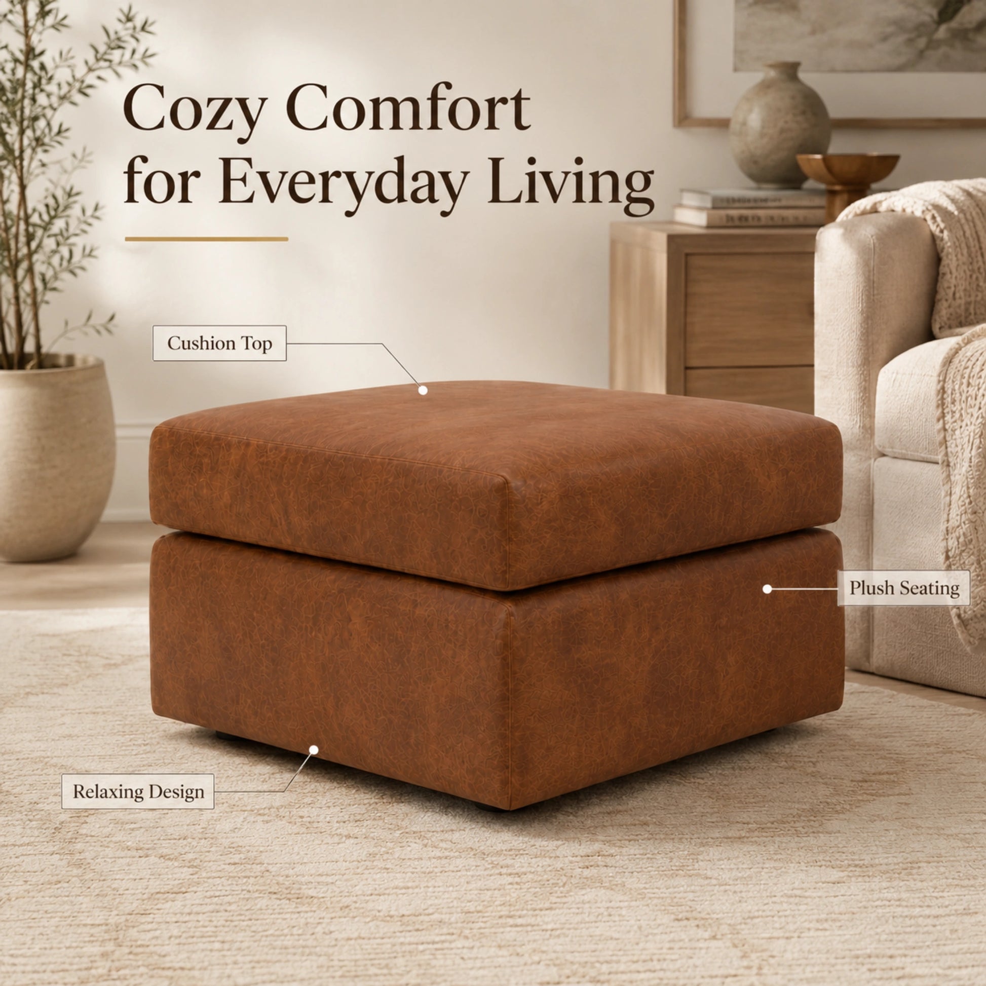 Brown Footstool
