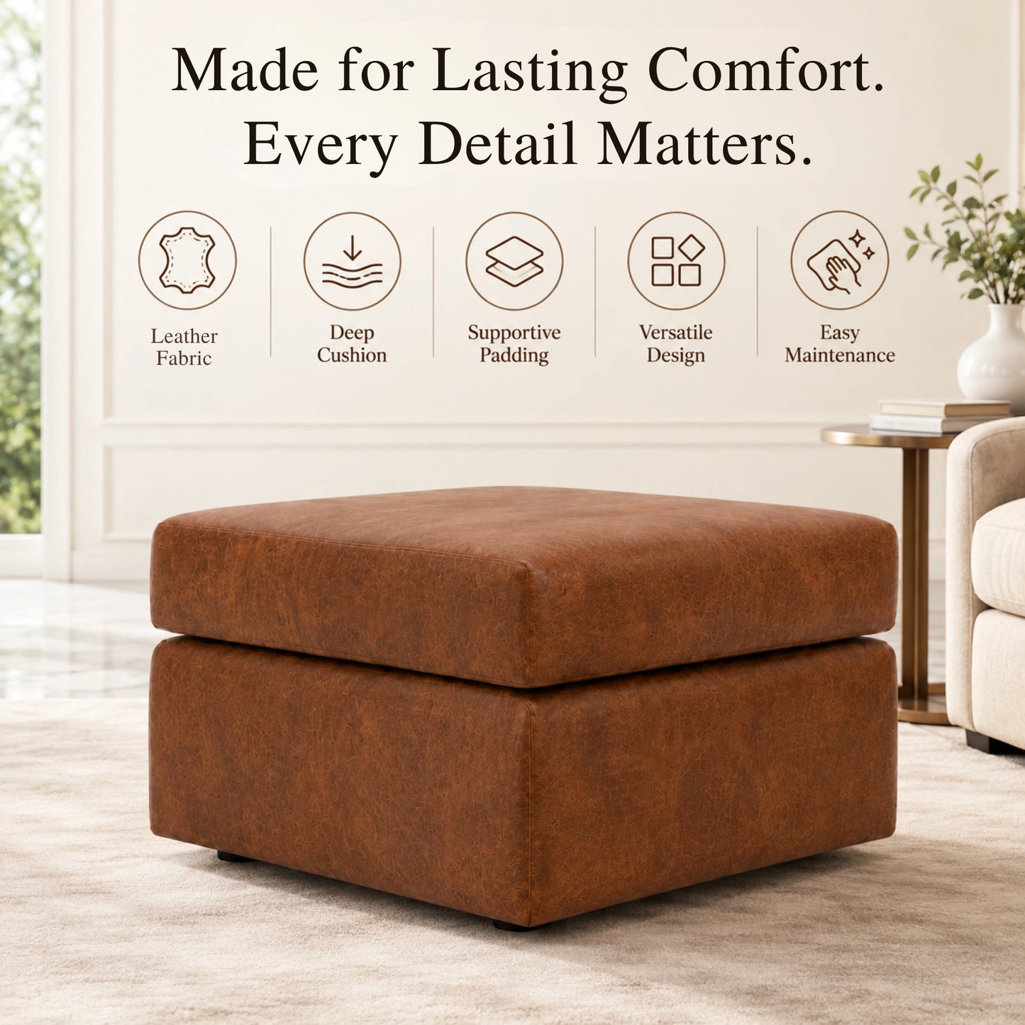 Brown Footstool