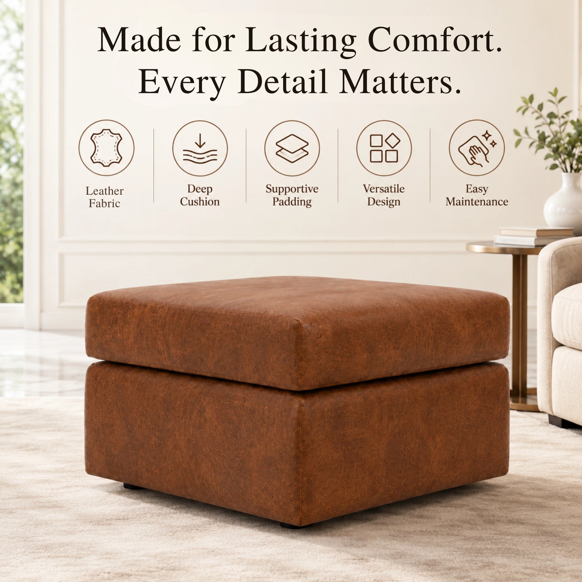 Brown Footstool
