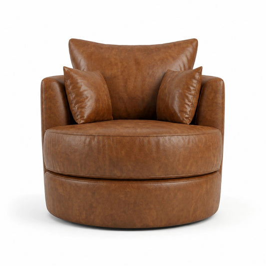 Dillon Leather Swivel Chair