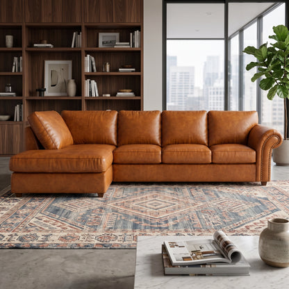 Brown 5 Seater Left hand facing