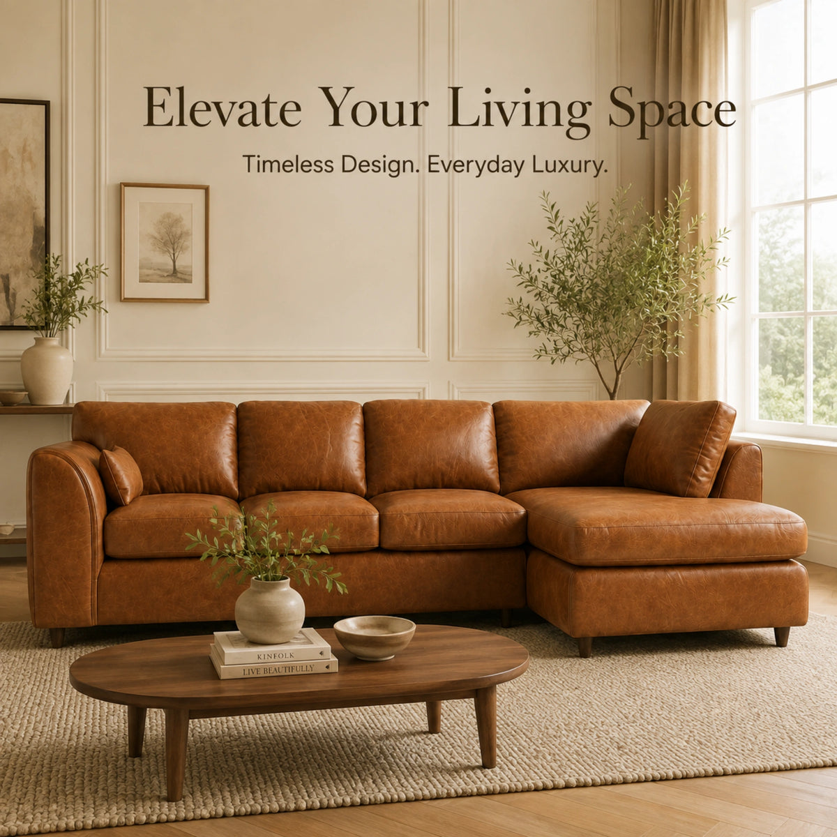 Brown | 5 Seater | Right Hand Facing